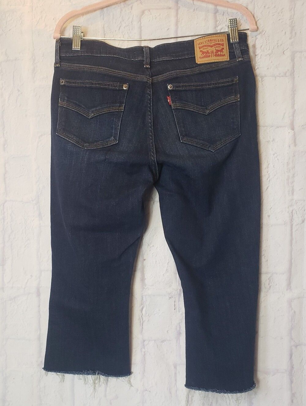 LEVI'S 715 Cut-Off Raw Edge Cropped Jeans 30